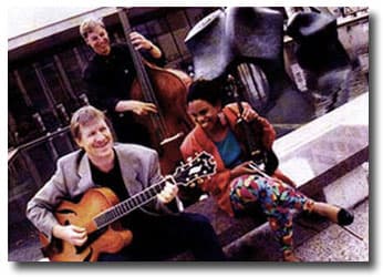 S3NY trio outdoors on stone steps