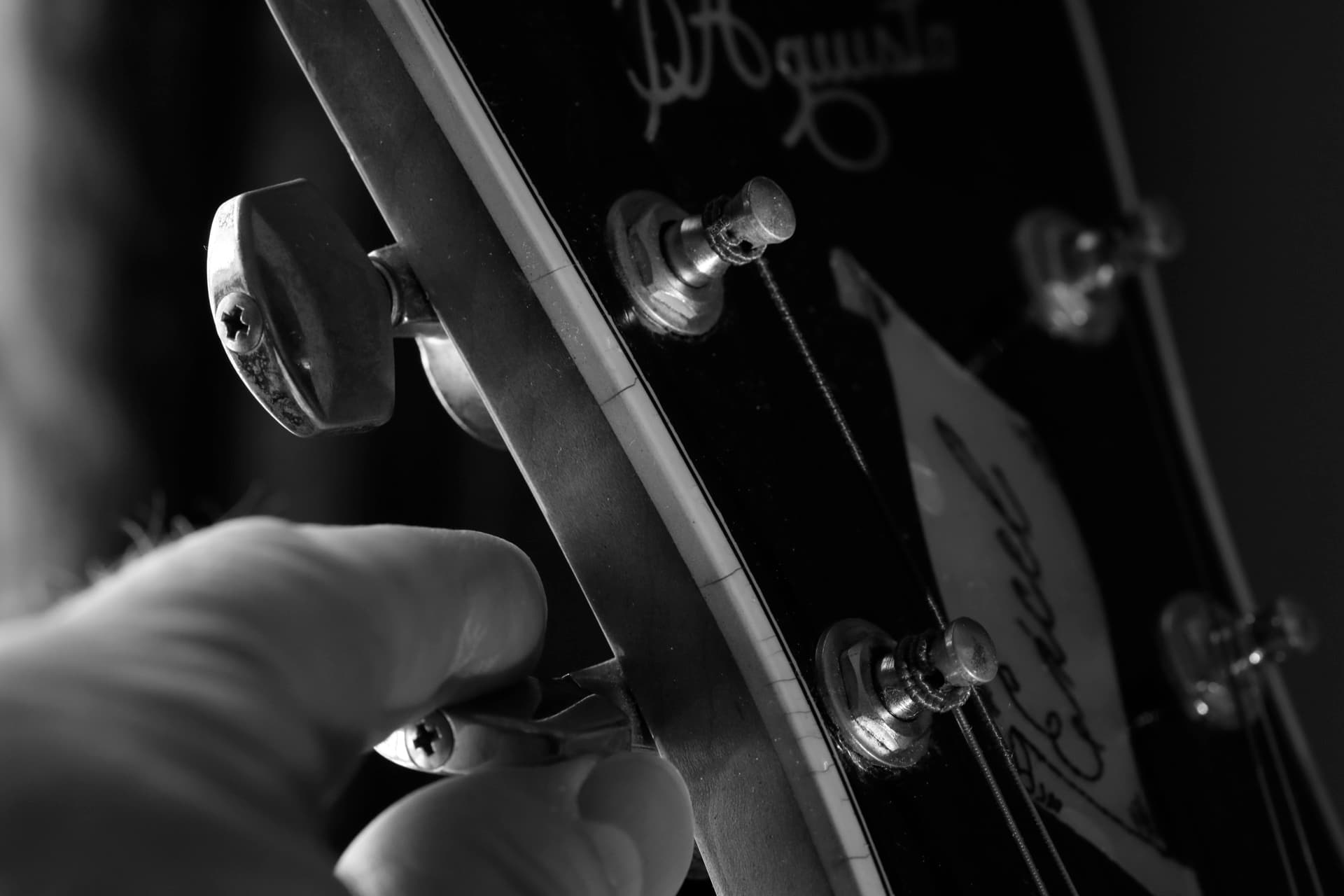 D'Aquisto headstock close-up